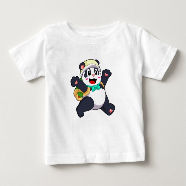 Panda as Student Baby T-Shirt (Front)
