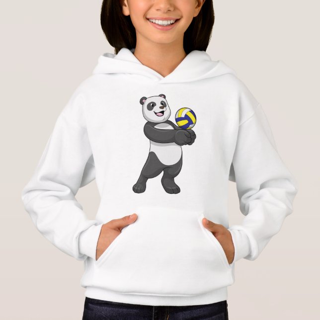 Panda as Volleyball player with Volleyball (Front)