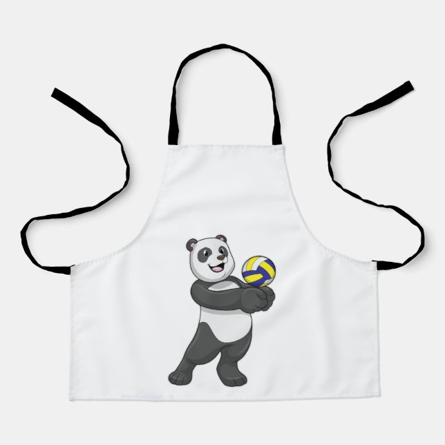 Panda as Volleyball player with Volleyball Apron (Front)