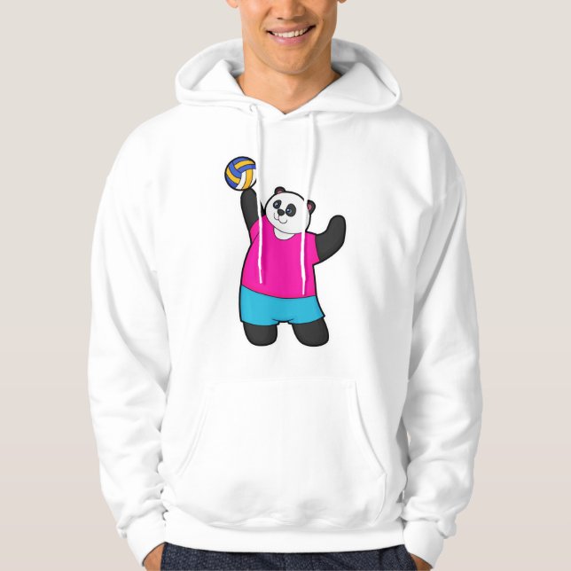 Panda as Volleyball player with Volleyball Hoodie (Front)