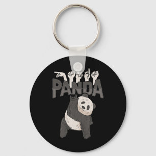 Panda Asl Hand Gesture Deaf Hearing Loss Awareness Key Ring