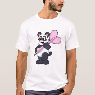 Panda at Darts with Dart T-Shirt