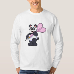 Panda at Darts with Dart T-Shirt