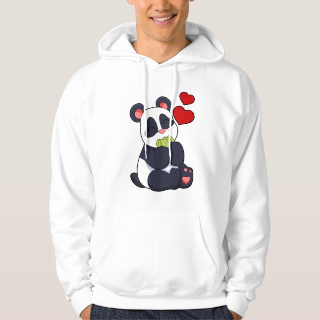 Panda at Eating of Leaves Hoodie (Front)