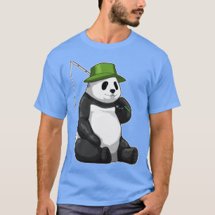 Panda at Fishing with Fishing rod T-Shirt