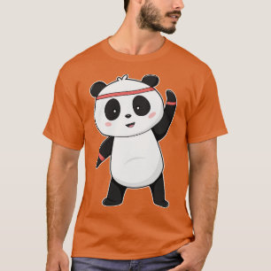 Panda at Fitness with Head Sweat T-Shirt