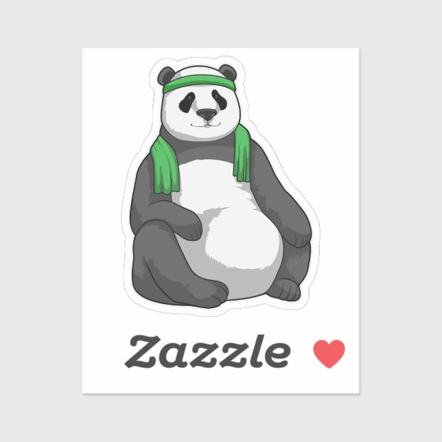 Panda at Fitness with Towel (Sheet)