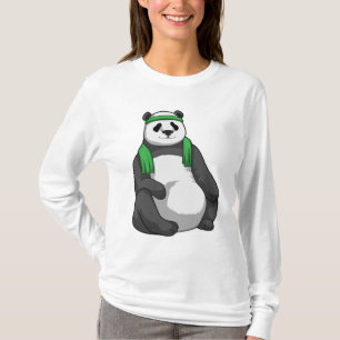 Panda at Fitness with Towel T-Shirt