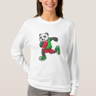 Panda at Football with Equipment T-Shirt