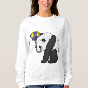 Panda at Handball Sports Sweatshirt