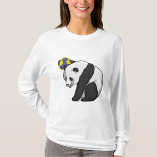 Panda at Handball Sports T-Shirt