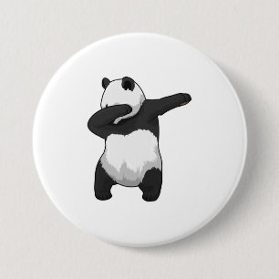 Panda at Hip Hop Dance Dab 7.5 Cm Round Badge