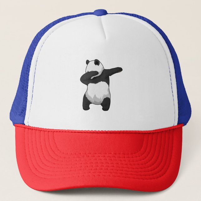 Panda at Hip Hop Dance Dab Trucker Hat (Front)