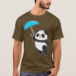 Panda at Rain with Umbrella 2 T-Shirt