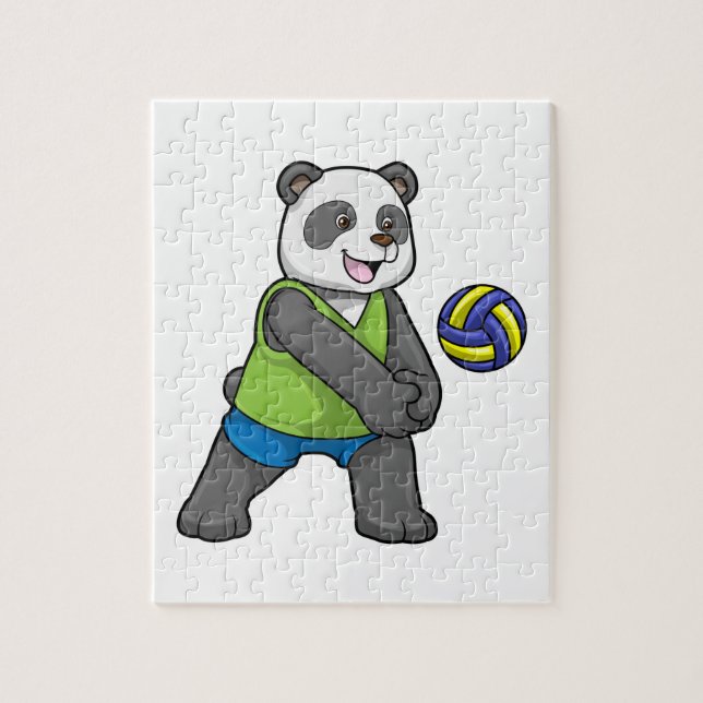 Panda at Sports with Volleyball Jigsaw Puzzle (Vertical)