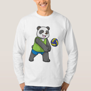 Panda at Sports with Volleyball T-Shirt