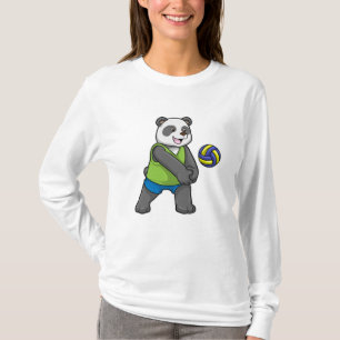 Panda at Sports with Volleyball T-Shirt