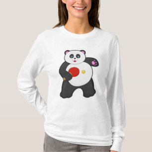 Panda at Table tennis with Table tennis racket T-Shirt