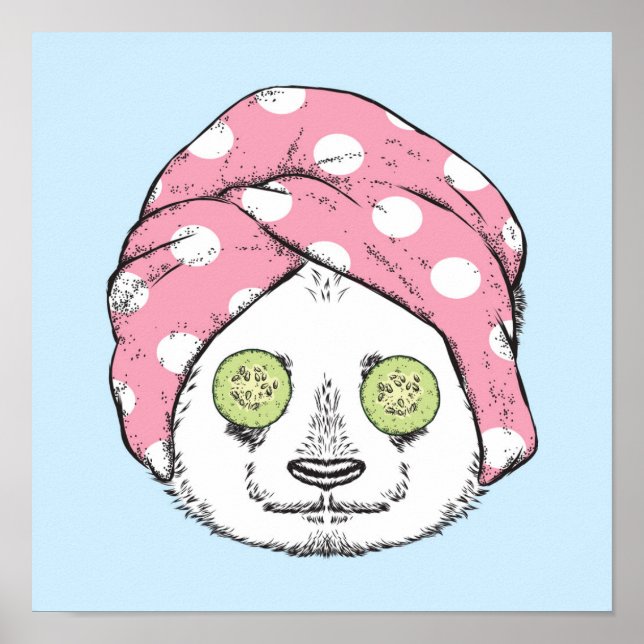 Panda At The Spa Poster (Front)