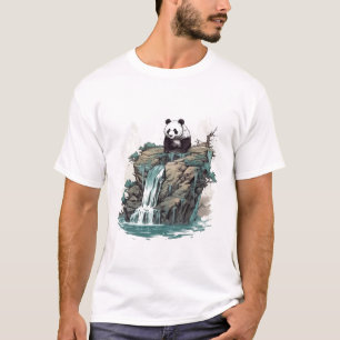 Panda at the Waterfall T-Shirt