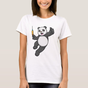 Panda at Vaccination with Syringe T-Shirt