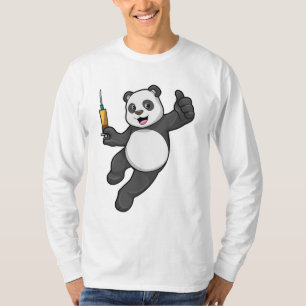 Panda at Vaccination with Syringe T-Shirt