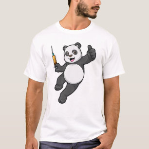 Panda at Vaccination with Syringe T-Shirt