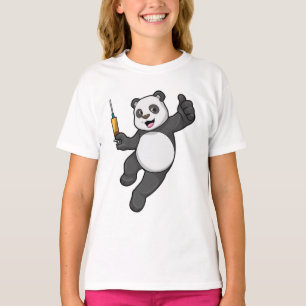 Panda at Vaccination with Syringe T-Shirt