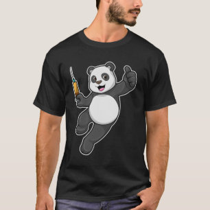 Panda at Vaccination with Syringe T-Shirt