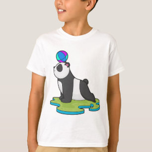 Panda at Yoga Fitness T-Shirt