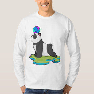 Panda at Yoga Fitness T-Shirt