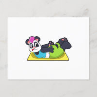 Panda at Yoga on Yoga mat