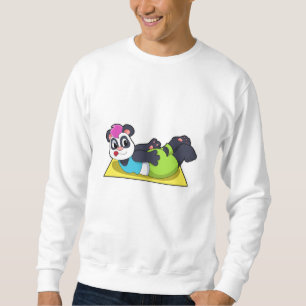 Panda at Yoga on Yoga mat Sweatshirt