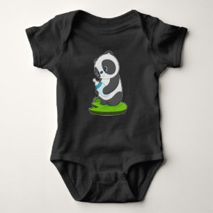 Panda Baby bottle Milk Baby Bodysuit