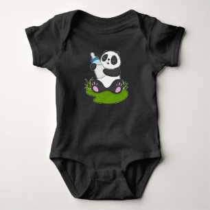 Panda Baby bottle Milk Bodysuit
