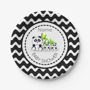 Panda Baby Shower Paper Plate