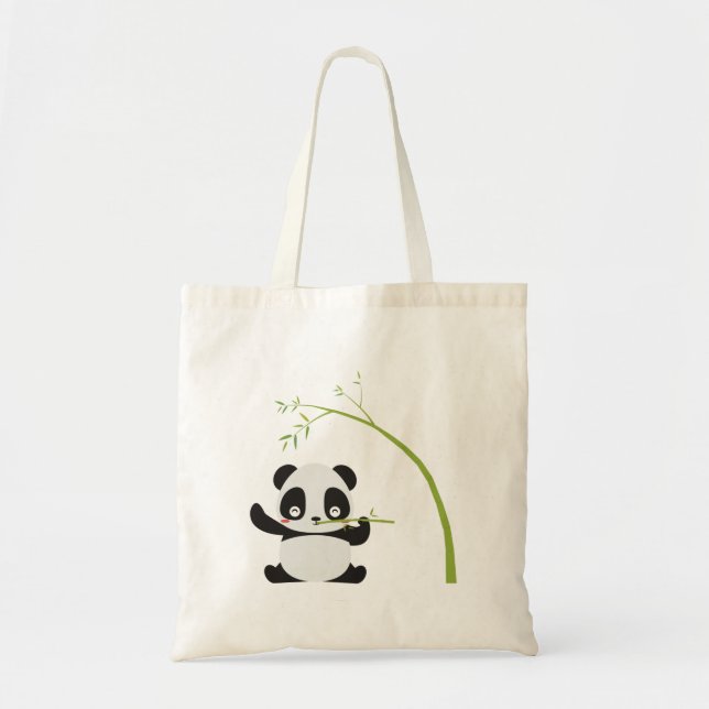 Panda Bamboo Cute Design Tote Bags (Front)