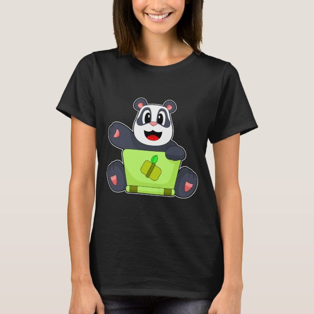 Panda Bamboo Laptop T-Shirt (Front)