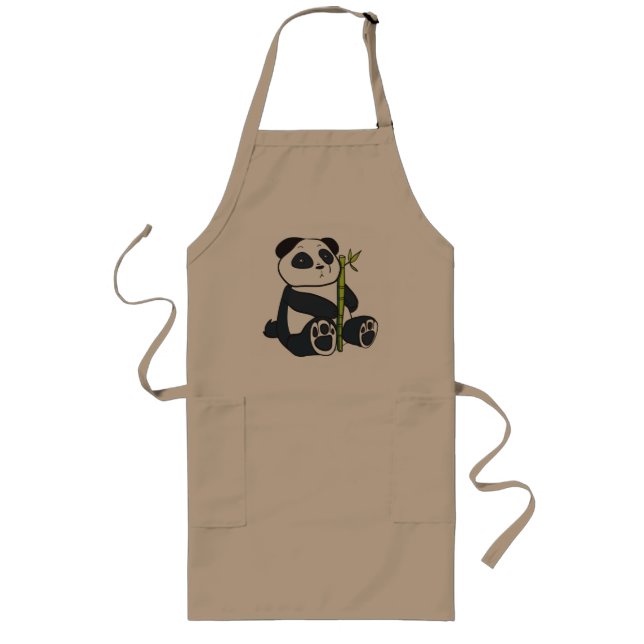 Panda bamboo long apron (Front)