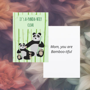 Panda Bamboo Mother’s Day Holiday Card