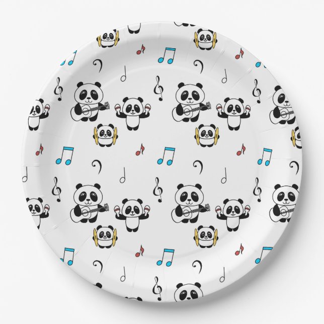 Panda Band - 1000Pandas by Amanda Roos Paper Plate (Front)