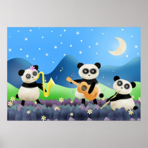 Panda Band - poster print