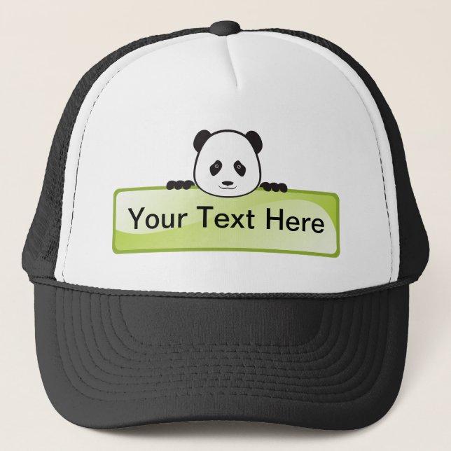 Panda Banner Trucker Hat (Front)