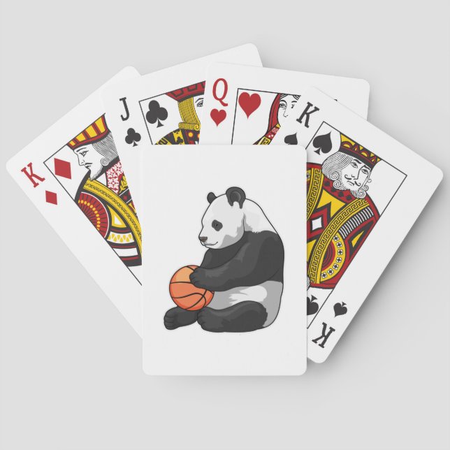 Panda Basketball player Basketball Playing Cards (Back)