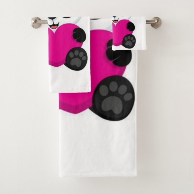 Panda Bath Towel Set (Insitu)