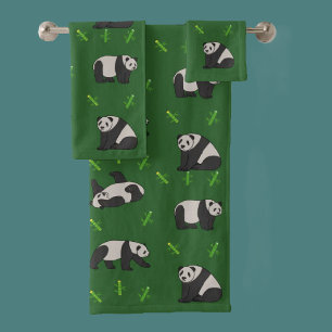 Panda Bath Towel Set