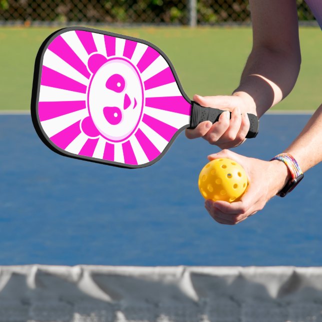 Panda Bear - Adorable Pink White Panda  Pickleball Paddle (Insitu)