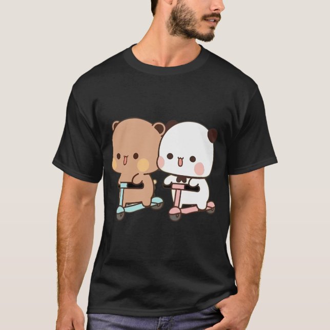 Panda Bear And Brownie True Love Bubu Dudu Couple  T-Shirt (Front)
