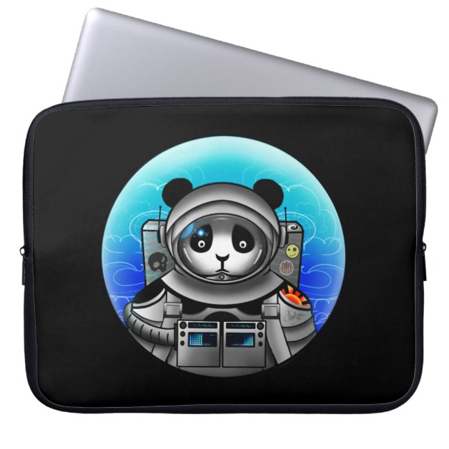 Panda Bear Astronaut Laptop Sleeve (Front)