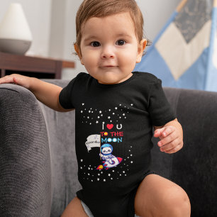 Panda bear astronaut space rocket cute kawaii kids baby bodysuit